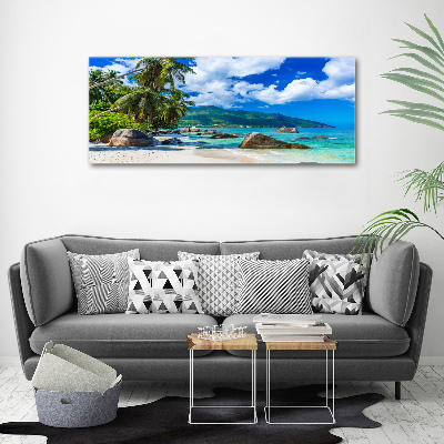 Wandbild Strand der Seychellen