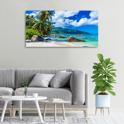 Wandbild Strand der Seychellen