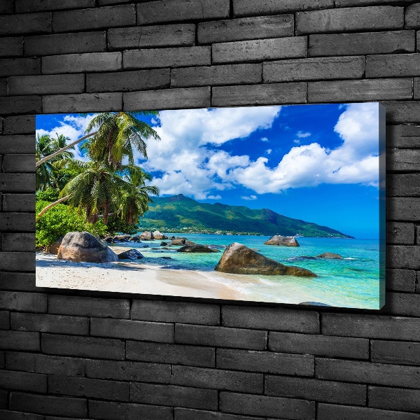Wandbild Strand der Seychellen