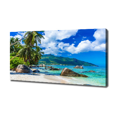 Wandbild Strand der Seychellen
