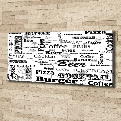 Wandbild Speisekarte