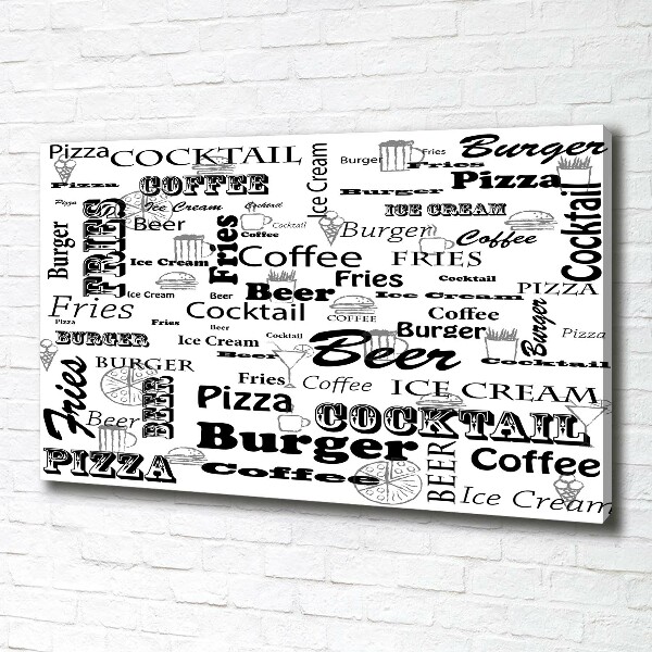 Wandbild Speisekarte