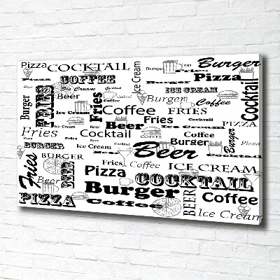 Wandbild Speisekarte