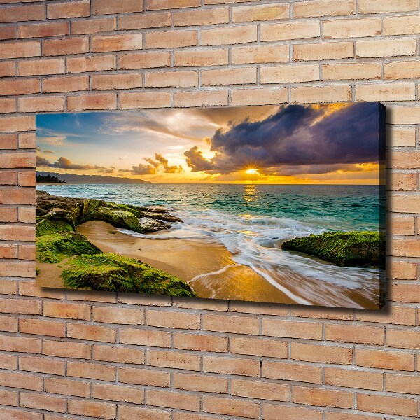 Bild auf leinwand Sonnenuntergang am Meer
