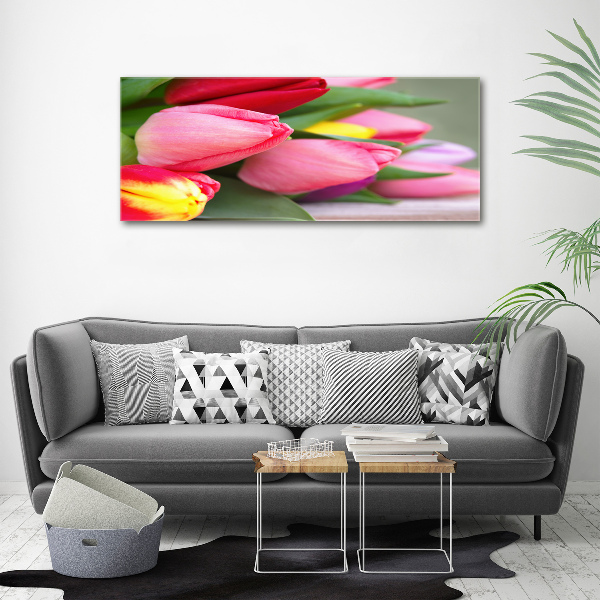 Bild auf leinwand Bunte Tulpen