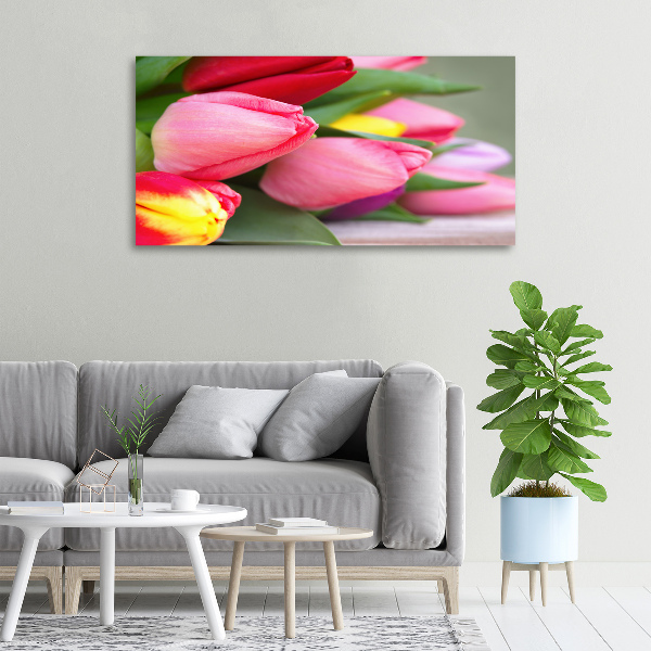 Bild auf leinwand Bunte Tulpen
