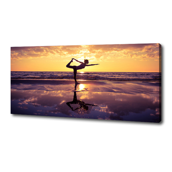 Bild auf leinwand Yoga am Strand