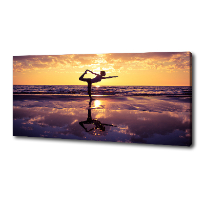 Bild auf leinwand Yoga am Strand