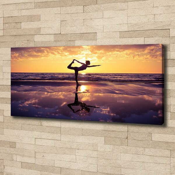 Bild auf leinwand Yoga am Strand