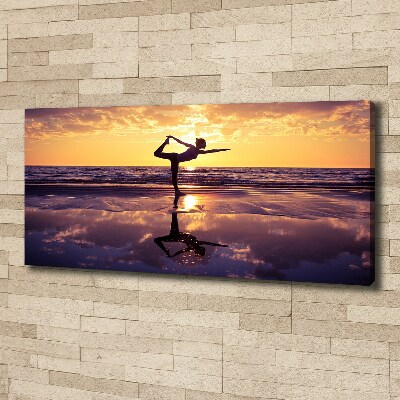 Bild auf leinwand Yoga am Strand
