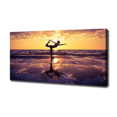 Bild auf leinwand Yoga am Strand