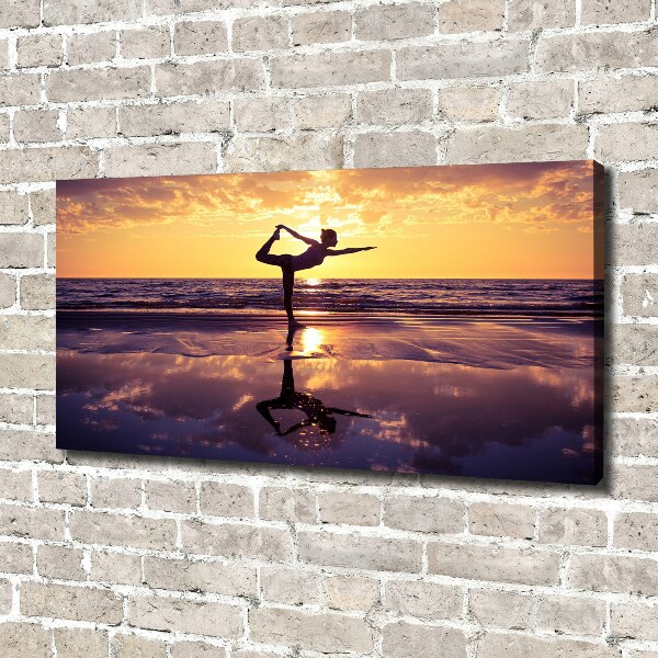 Bild auf leinwand Yoga am Strand