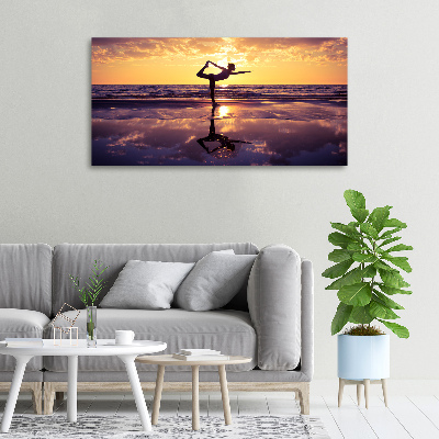 Bild auf leinwand Yoga am Strand