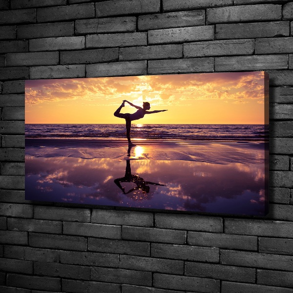 Bild auf leinwand Yoga am Strand