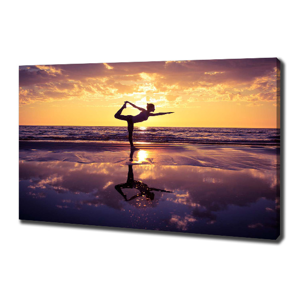 Bild auf leinwand Yoga am Strand