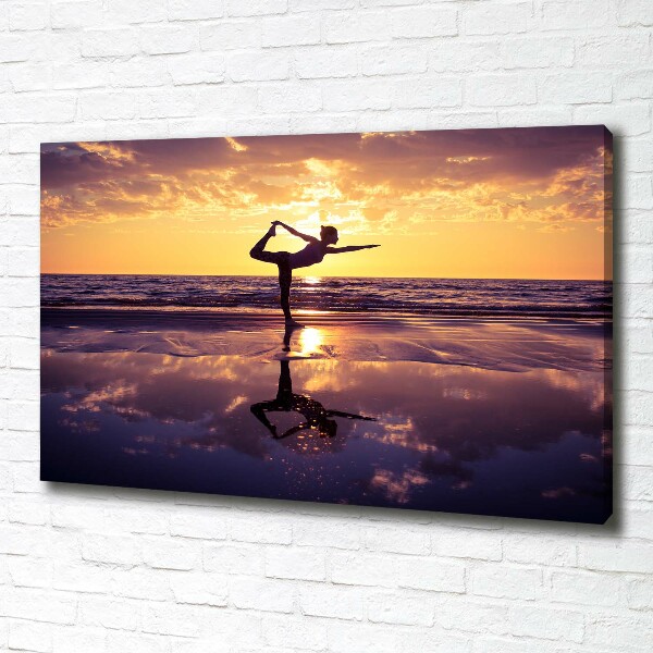 Bild auf leinwand Yoga am Strand
