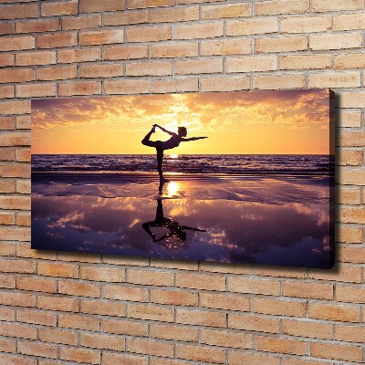 Bild auf leinwand Yoga am Strand