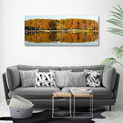 Bild auf leinwand Wald am See