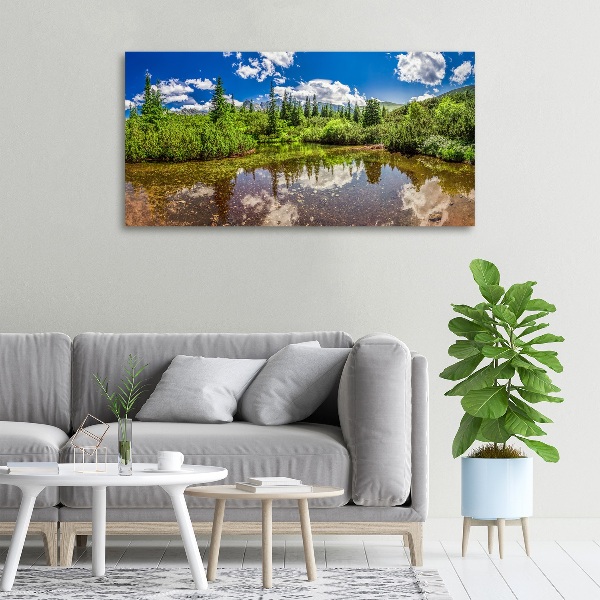 Wandbild See im Wald