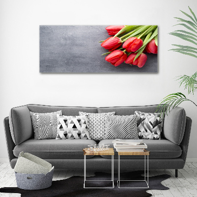 Bild auf leinwand Rote Tulpen