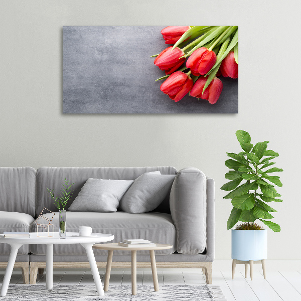 Bild auf leinwand Rote Tulpen