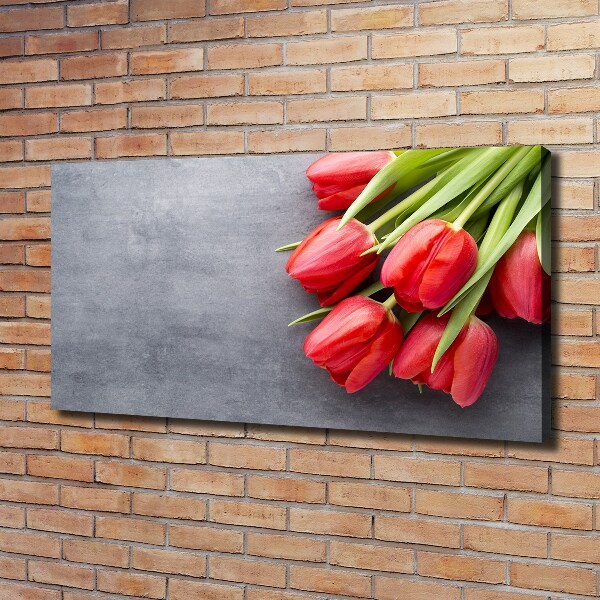 Bild auf leinwand Rote Tulpen