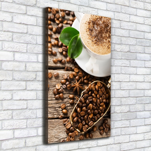 Foto leinwand vertikales Kaffee