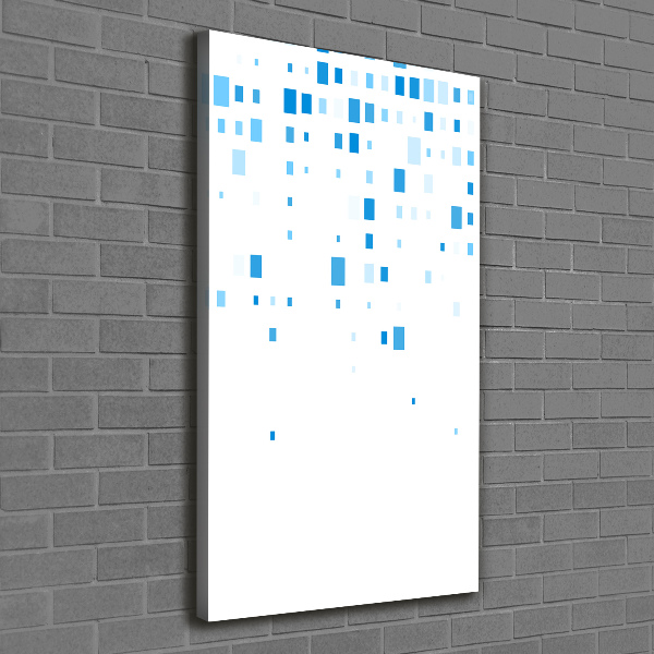 Foto auf leinwand vertikales Blaue Quadrate