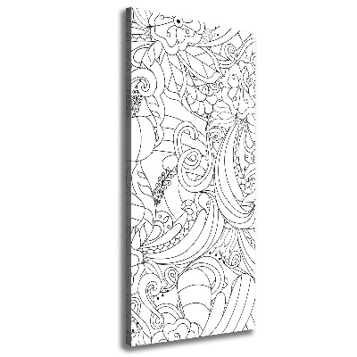 Foto auf leinwand vertikales Zentangle-Hintergrund