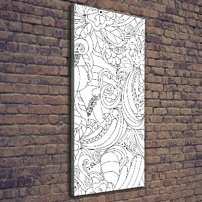 Foto auf leinwand vertikales Zentangle-Hintergrund