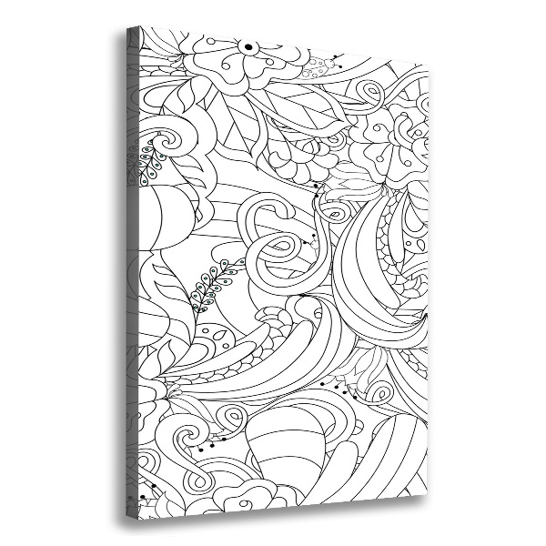 Foto auf leinwand vertikales Zentangle-Hintergrund