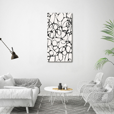 Foto leinwand vertikales Chaotische Kreise