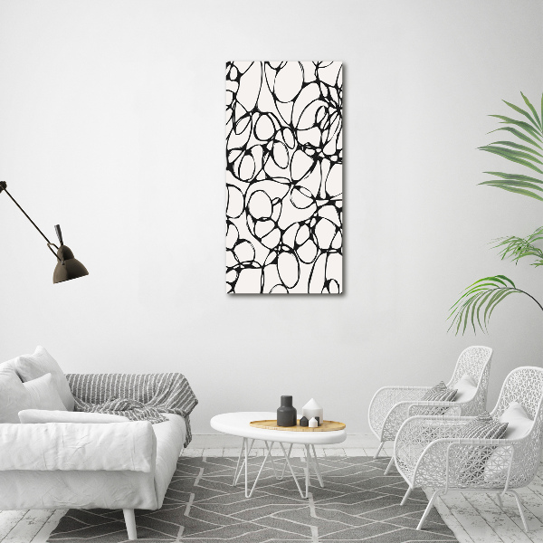 Foto leinwand vertikales Chaotische Kreise