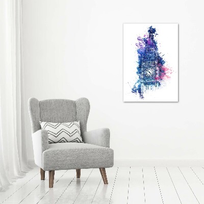 Foto leinwand vertikales Farbenfroher Big Ben