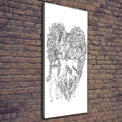 Foto auf leinwand vertikales Frau und Mann