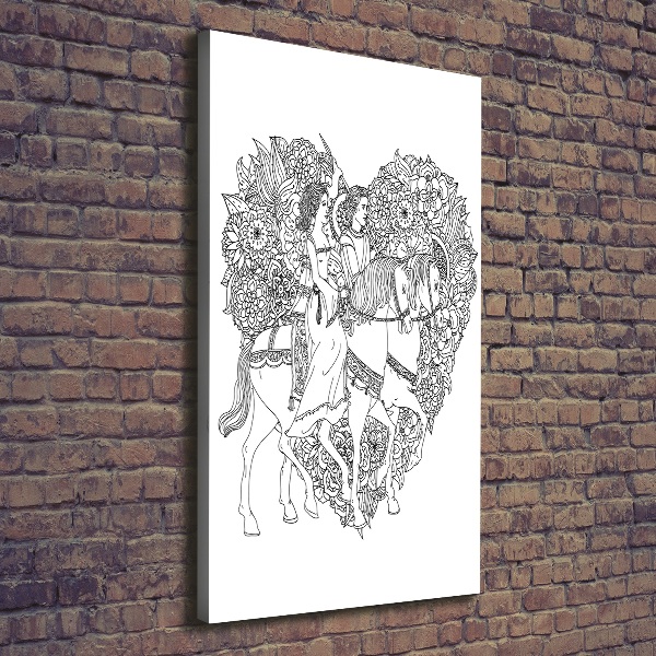 Foto auf leinwand vertikales Frau und Mann