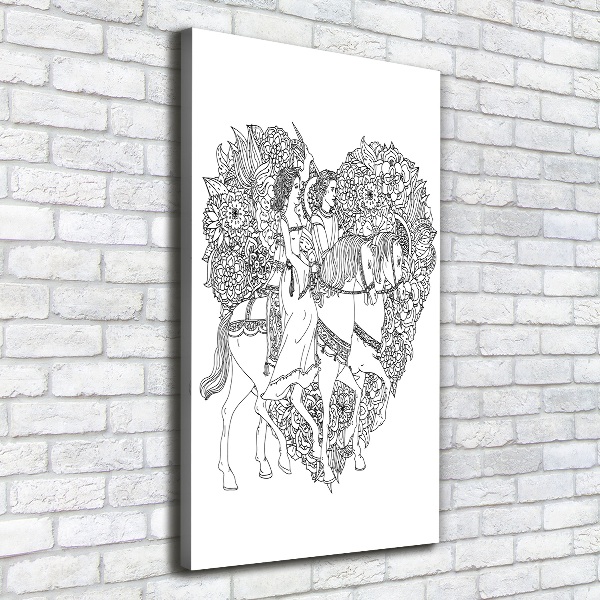 Foto auf leinwand vertikales Frau und Mann