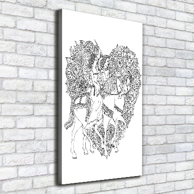 Foto auf leinwand vertikales Frau und Mann