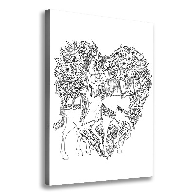 Foto auf leinwand vertikales Frau und Mann