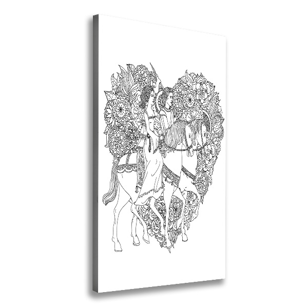 Foto auf leinwand vertikales Frau und Mann