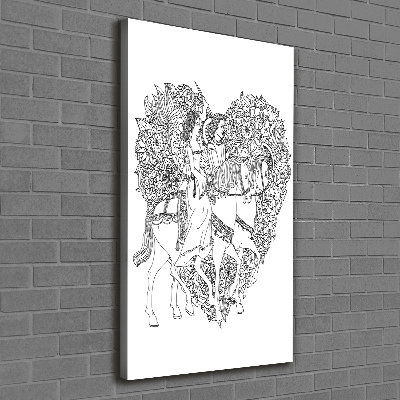 Foto auf leinwand vertikales Frau und Mann