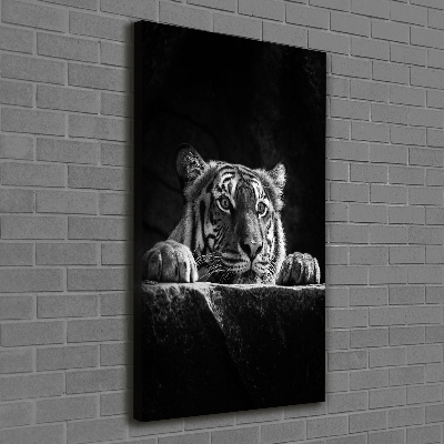Foto leinwand vertikales Tiger