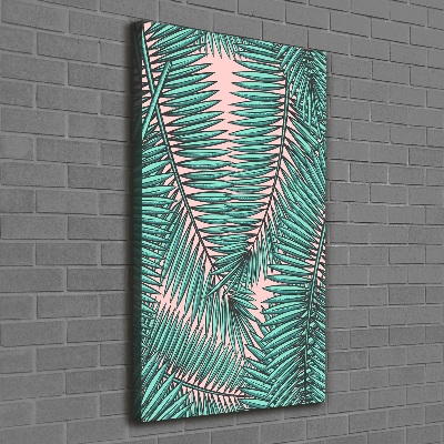 Foto leinwand vertikales Palmenblätter