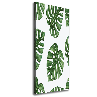 Foto auf leinwand vertikales Monstera