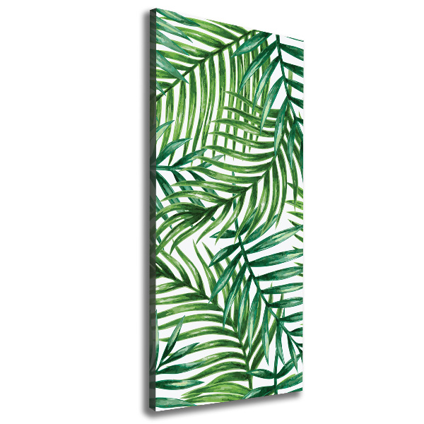 Wandbild vertikales Palmenblätter