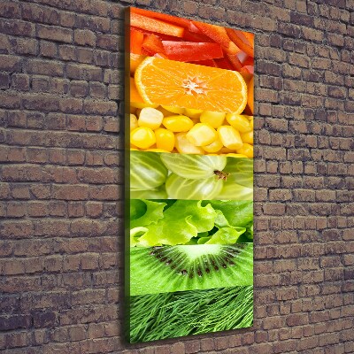 Foto leinwand vertikales Obst und Gemüse