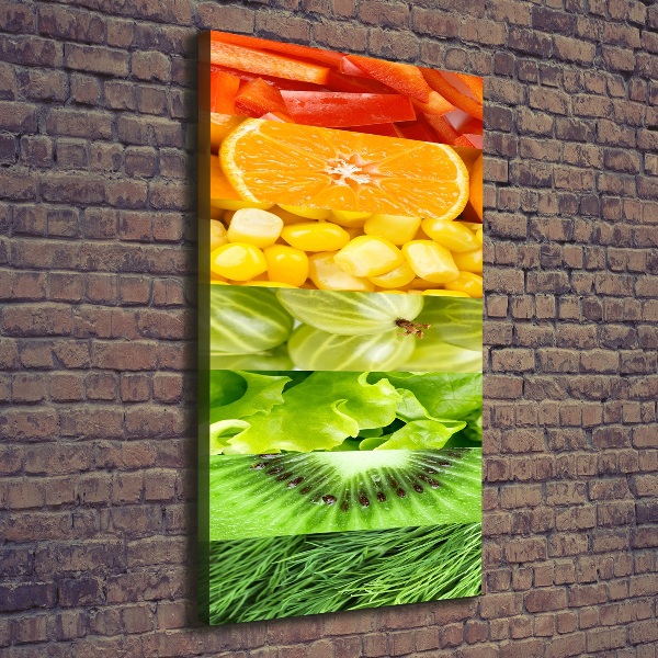 Foto leinwand vertikales Obst und Gemüse