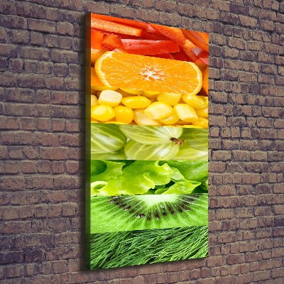 Foto leinwand vertikales Obst und Gemüse