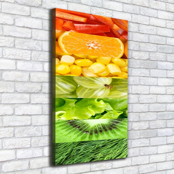 Foto leinwand vertikales Obst und Gemüse