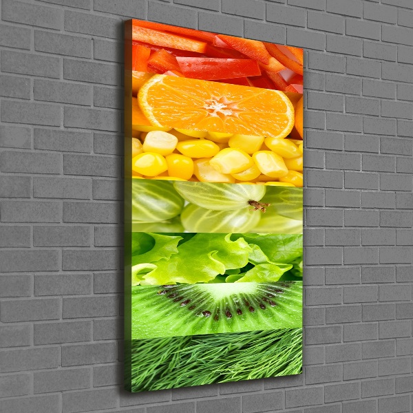 Foto leinwand vertikales Obst und Gemüse